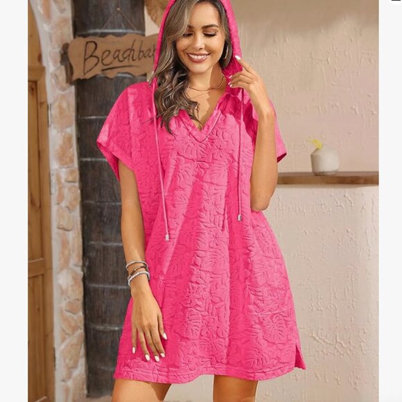 NWT Pink Oversized Towel Dress Size Large - Picture 4 of 5